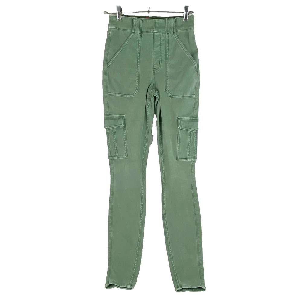SPANX Cargo Pants Womens S / P 34 - 36 Stretch Twill Skinny Pull On Soft Sage